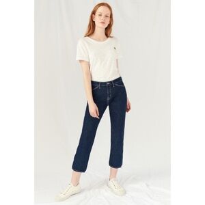 M.i.h. Cult Straight Leg Dark Wash Crop Jeans 28
